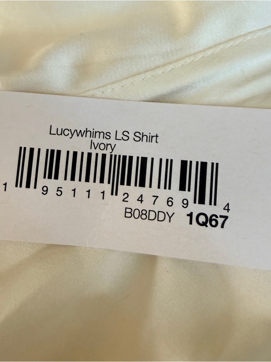 NWT lucyswhims x The Drop Ivory Button‑Up Blouse – Size L - Picture 2 of 14